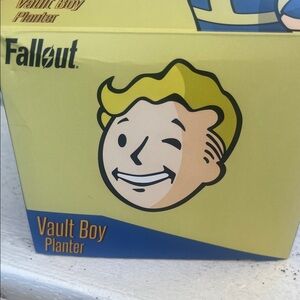 Vault Boy Planter - Yellow and Blue